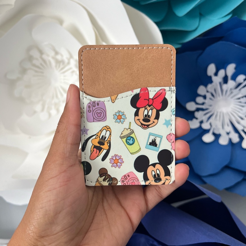 Adhesive card holder